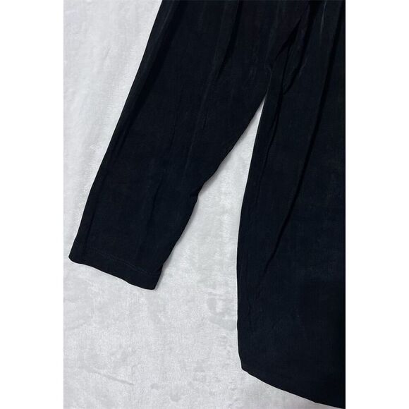 Chico's Private Edition Women's Black Button-Up Shirt Size L Standard Travel - Picture 2 of 7